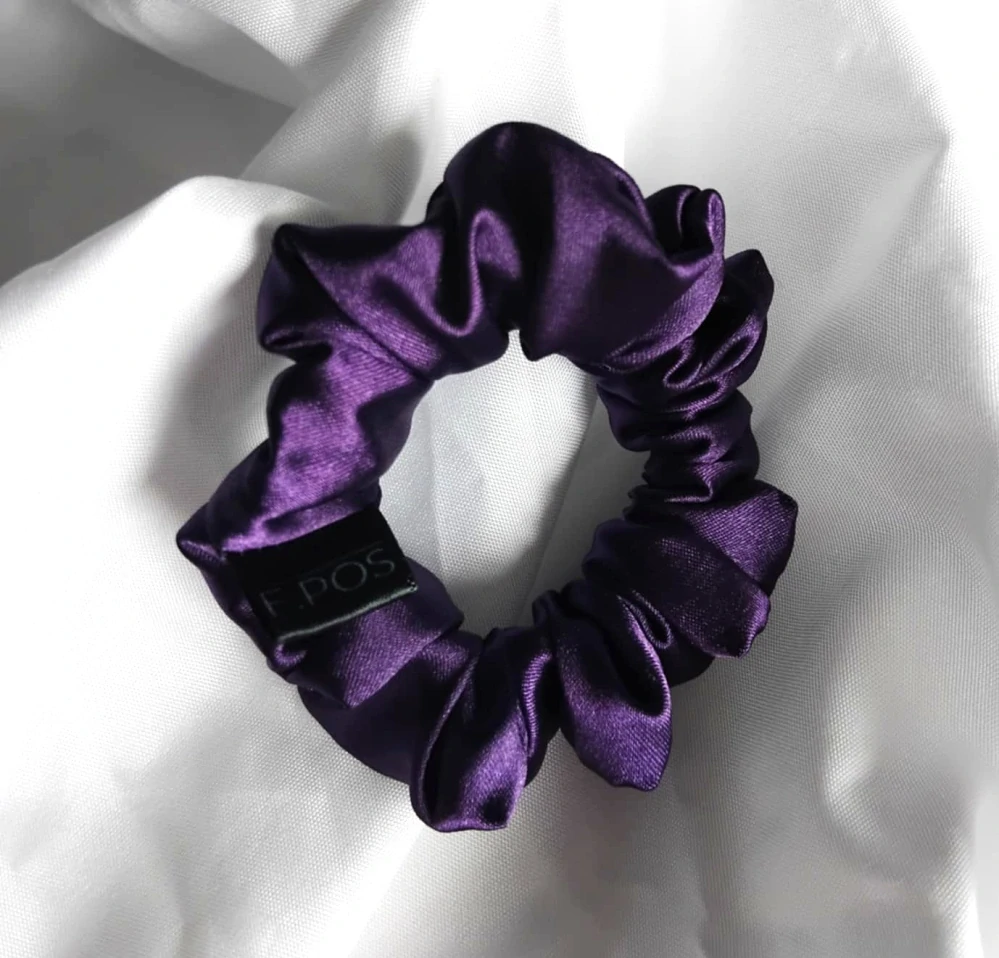 Scrunchie mini tmavě fialová