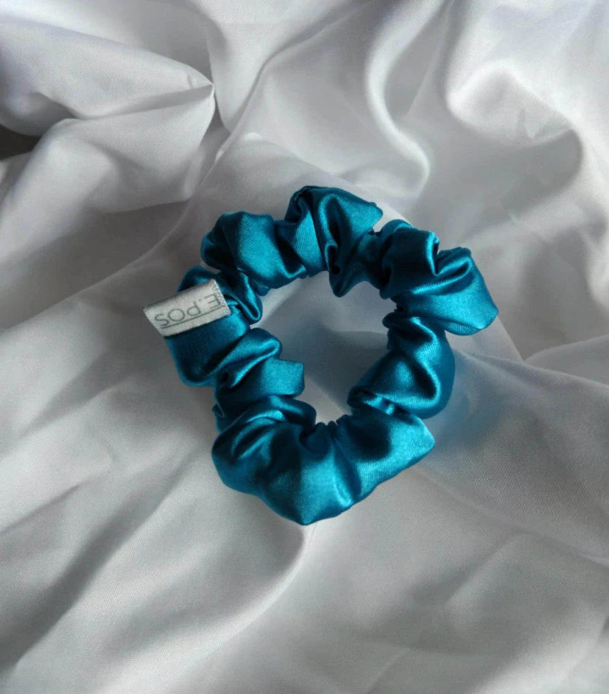 Scrunchie mini tyrkysová