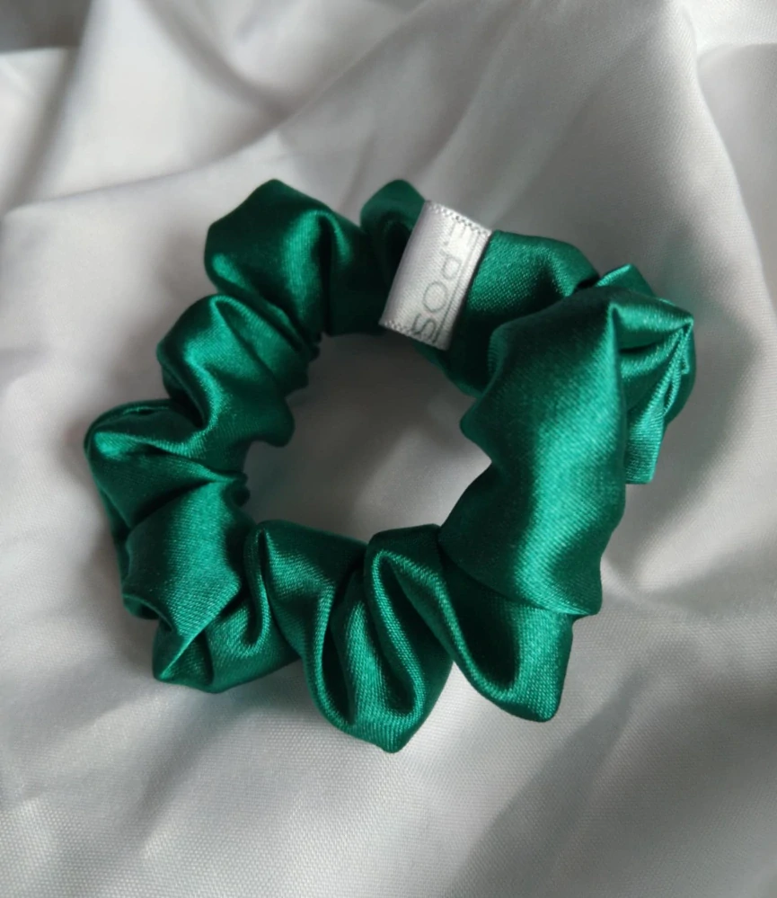 Scrunchie mini lahvově zelená
