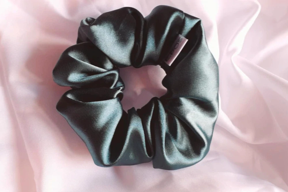 Scrunchie midi tyrkysová zelená