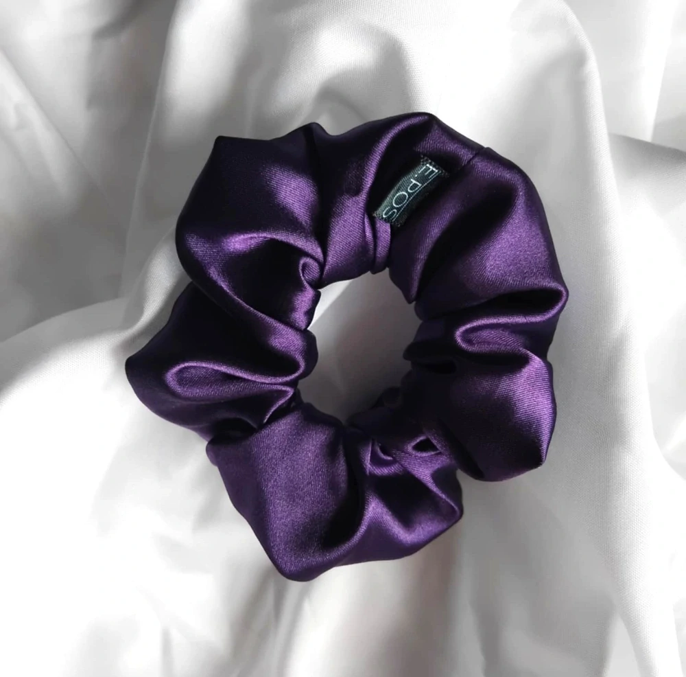 Scrunchie midi tmavě fialová