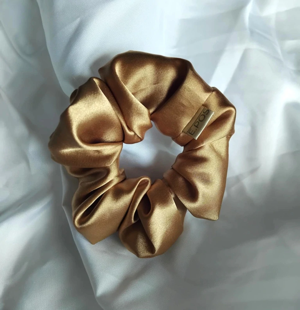 Scrunchie midi béžová