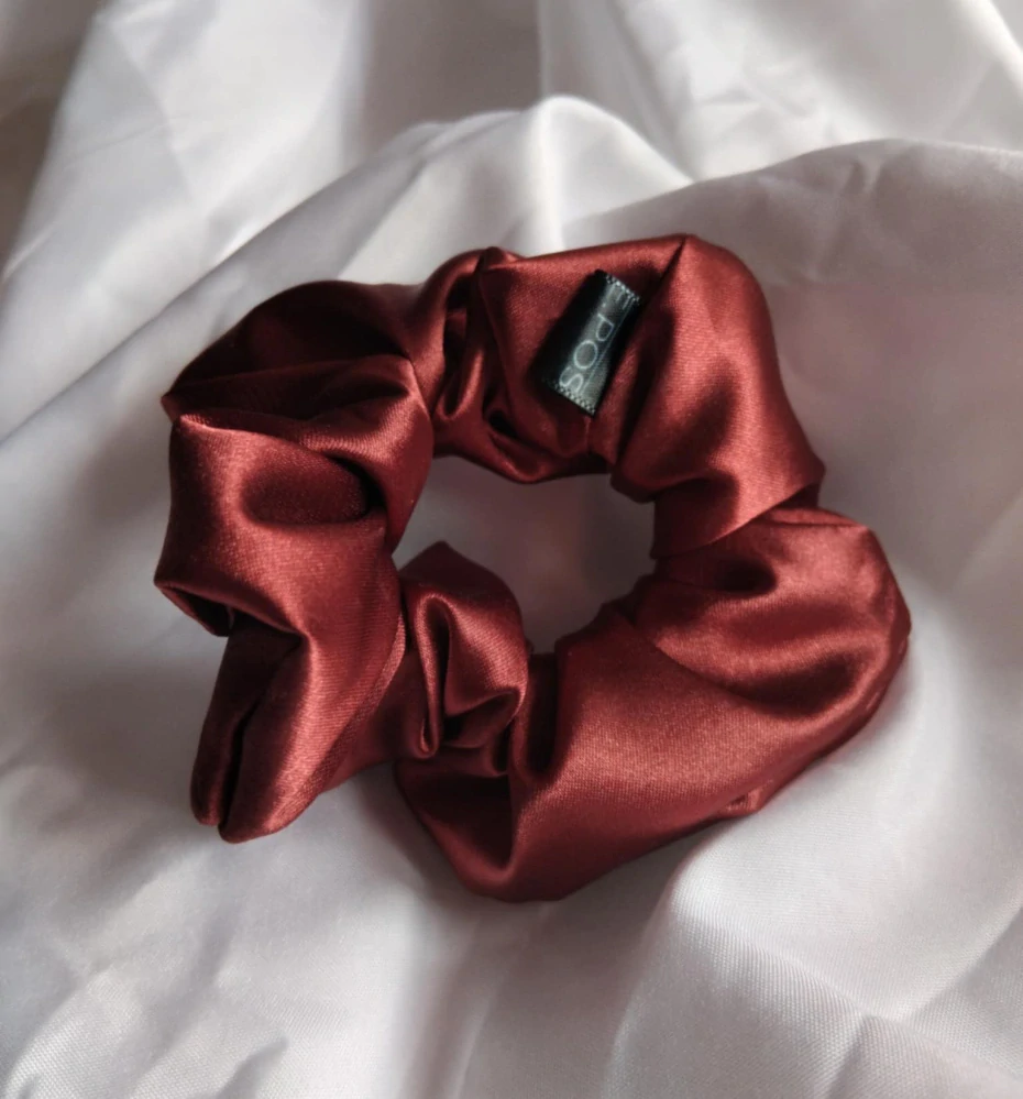 Scrunchie midi bronzová