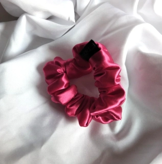 Scrunchie mini tmavě růžová