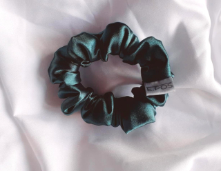 Scrunchie mini tyrkysová zelená
