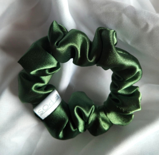 Scrunchie mini olivově zelená