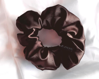 Scrunchie midi čokoládová