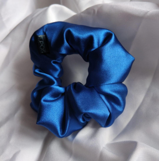 Scrunchie midi modrá