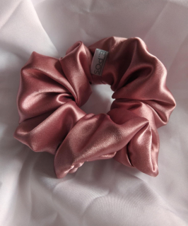 Scrunchie midi starorůžová