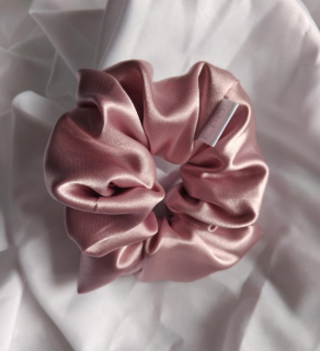 Scrunchie midi světle růžová