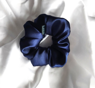 Scrunchie midi tmavě modrá