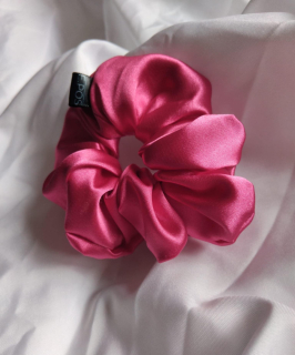 Scrunchie midi tmavě růžová