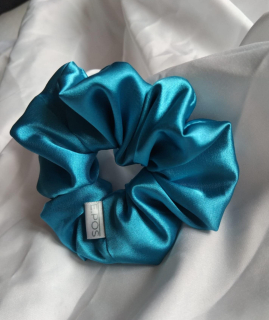 Scrunchie midi tyrkysová